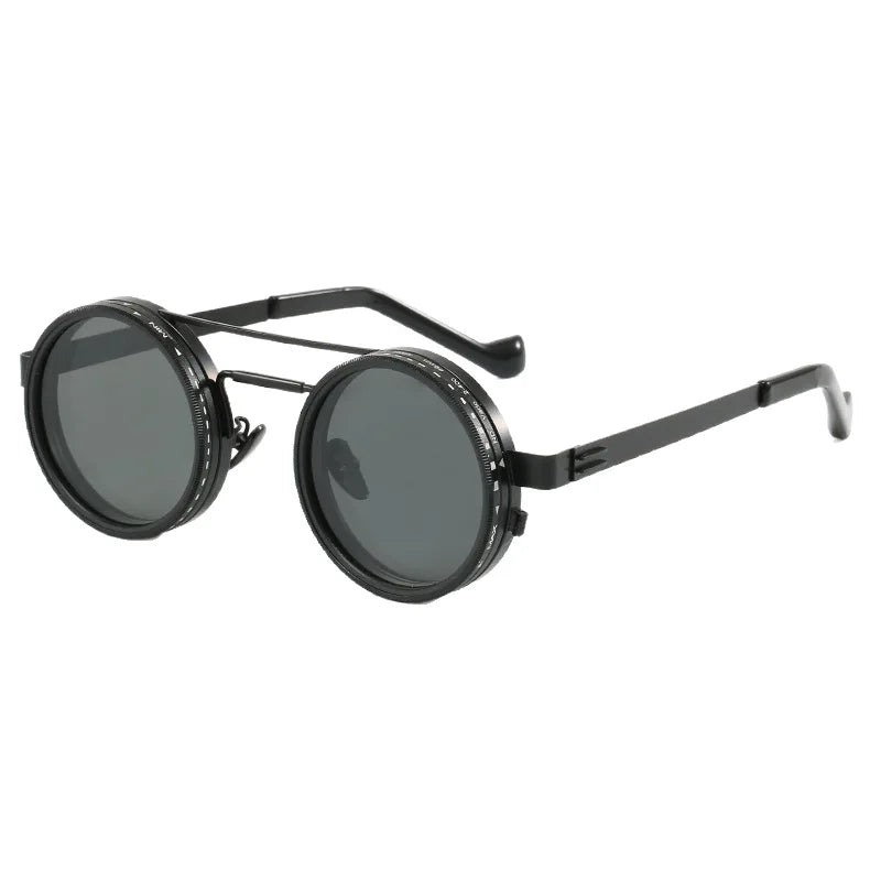 High Quality Round Polarized Brightness Adjustable Sunglasses Aperture ND Filter Tint Adjustment Sunglasses with Camera Lens